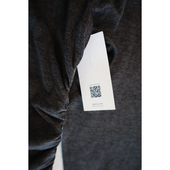 Spanx 50880R Women's Sz S Very Black Dash Heather Skysoft Mock Neck L/S Top - Picture 5 of 11